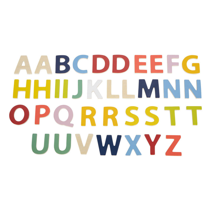 Load image into Gallery viewer, Small foot - houten magnetische letters kleur, 37dlg.
