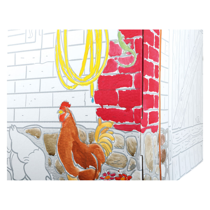 Afbeelding laden in galerijviewer, Small foot - kartonnen speelhuis boerderij, 87x71x88cm
