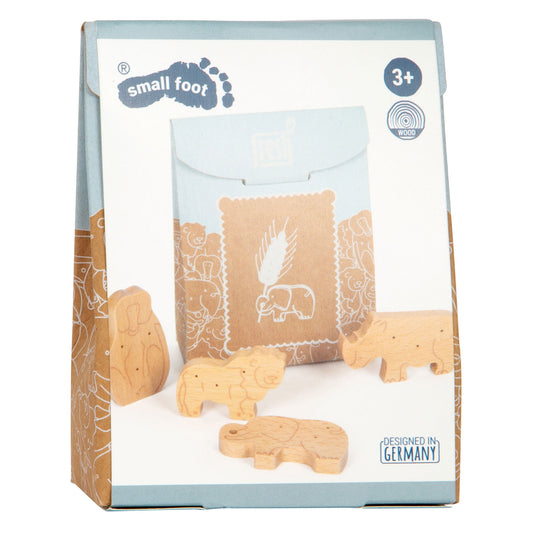 Small foot - houten speeleten dieren crackers, 8dlg.