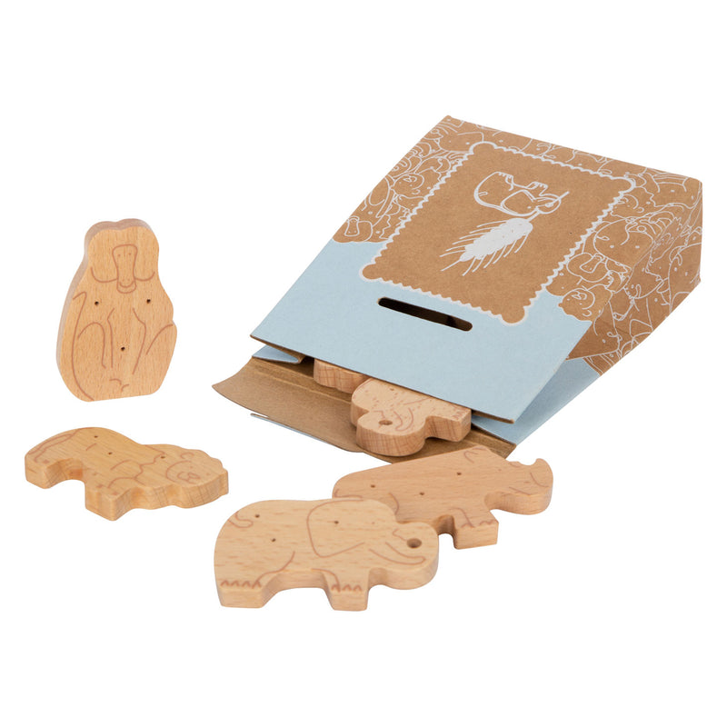 Load image into Gallery viewer, Small foot - houten speeleten dieren crackers, 8dlg.
