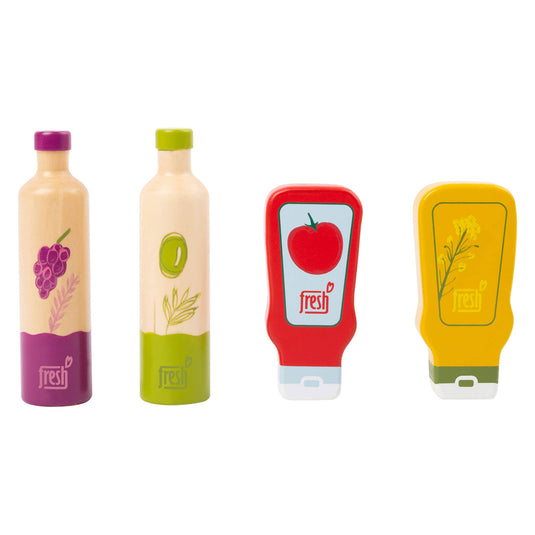 Small foot - houten speeleten sauzen en olie, 4dlg.