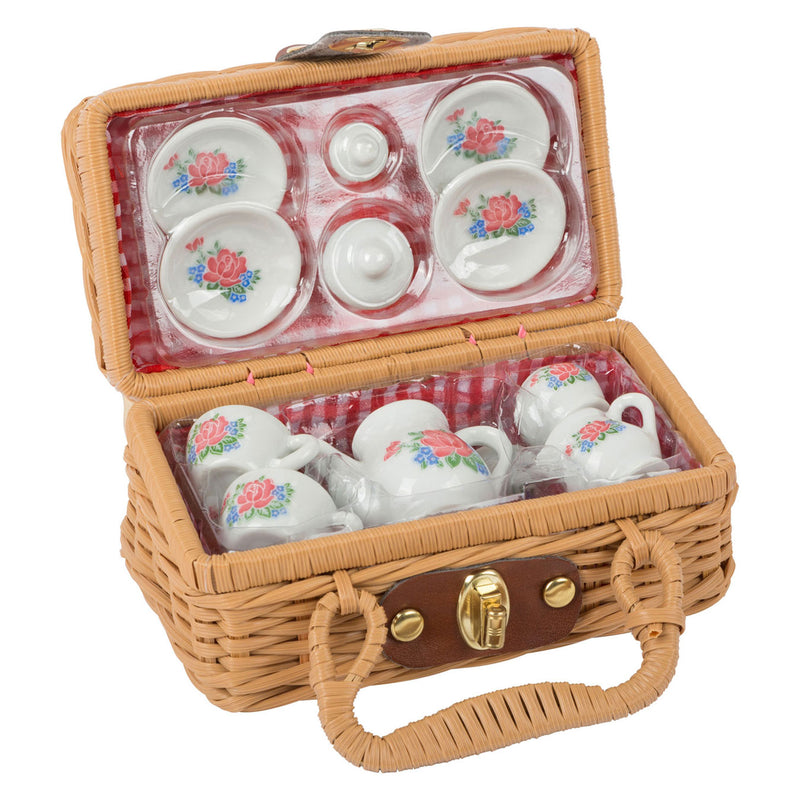 Load image into Gallery viewer, Small Foot Koffie en Theeservies Porselein in Koffer, 14dlg.

