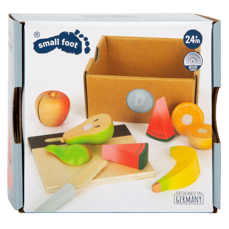 Afbeelding laden in galerijviewer, Small foot - houten snij- en speeleten fruit set, 13dlg.
