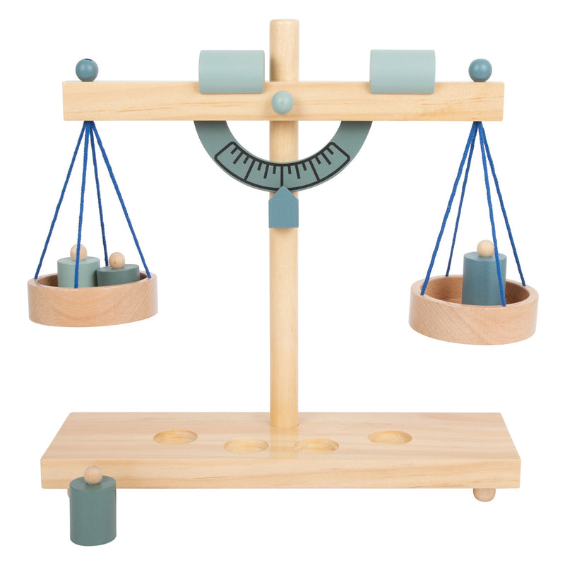 Load image into Gallery viewer, Small foot - houten weegschaal met gewichten, 5dlg.
