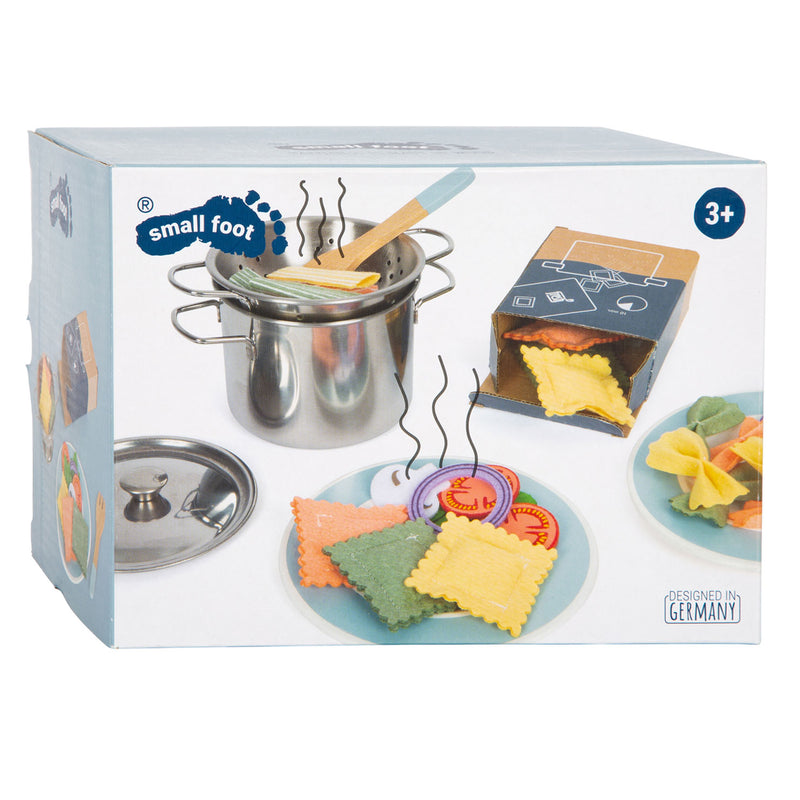 Load image into Gallery viewer, Small foot - houten speeleten pasta chef set, 19dlg.
