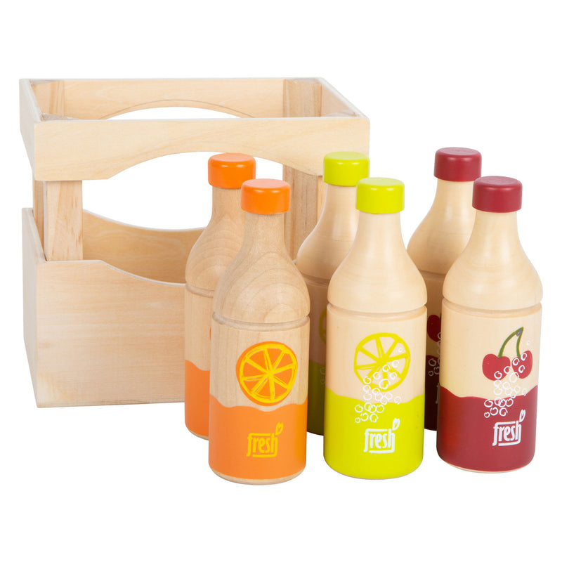 Load image into Gallery viewer, Small Foot Houten Krat met Flessen, 7dlg.
