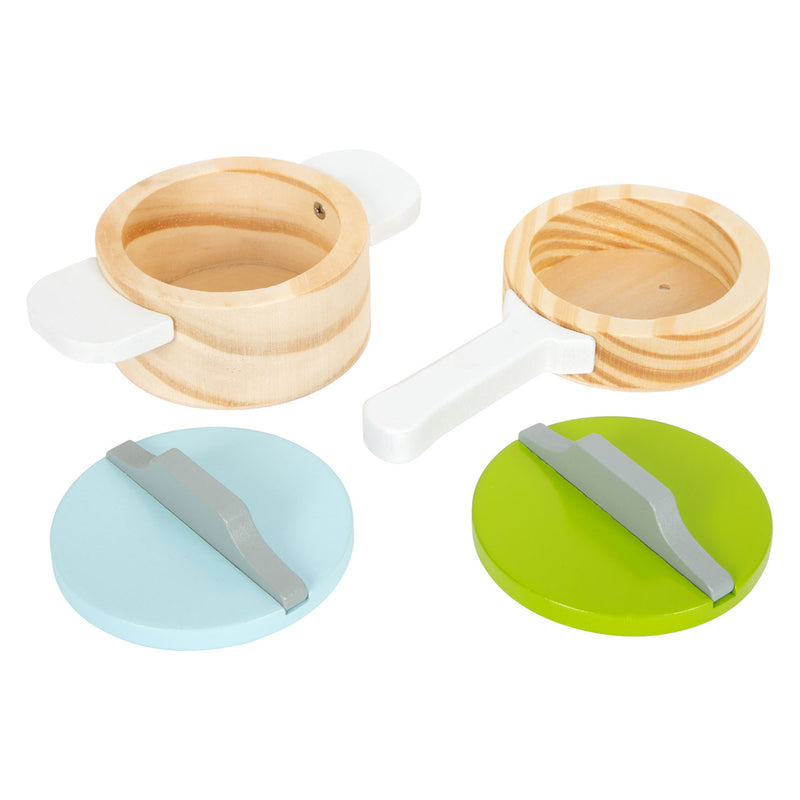 Load image into Gallery viewer, Small foot - houten kookgerij en servies set, 15dlg.
