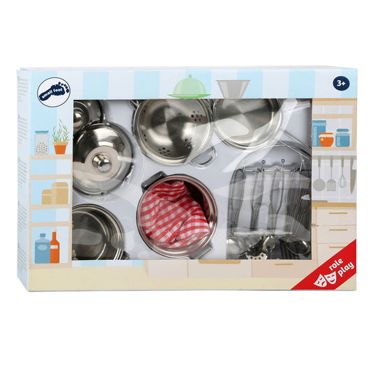 Small foot - metalen kinder kookgerei set, 13dlg.