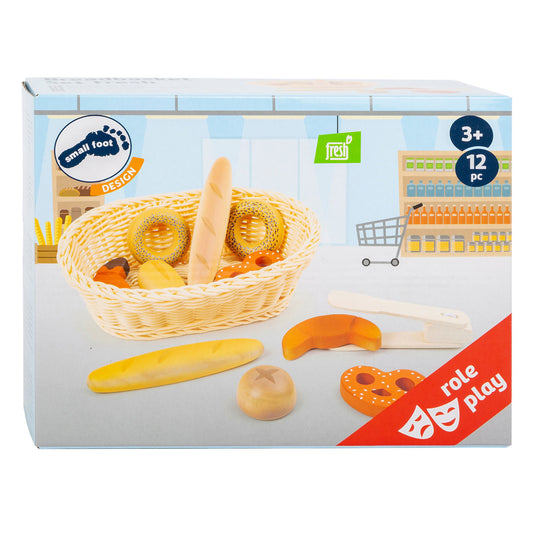 Small foot - kunststof broodmand met speeleten brood, 12dlg.