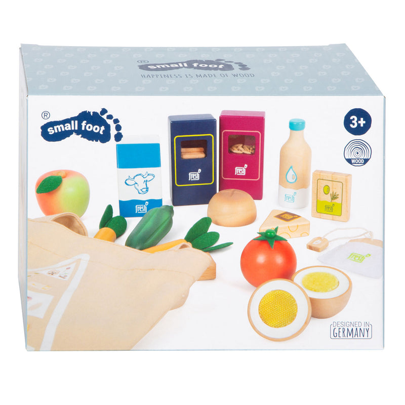 Load image into Gallery viewer, Small foot - houten speeleten vegetarisch voedselset, 17dlg.
