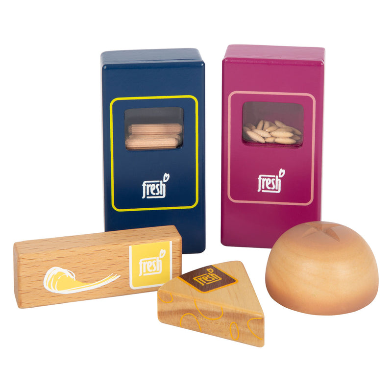 Load image into Gallery viewer, Small foot - houten speeleten vegetarisch voedselset, 17dlg.

