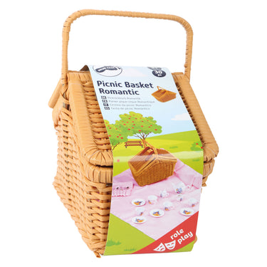 Small foot - houten picknickmand met servies romantisch, 30dlg.