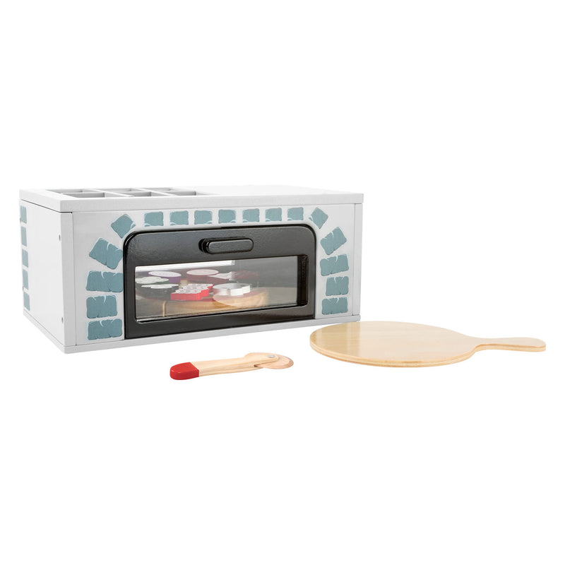 Load image into Gallery viewer, Small foot - houten speeleten pizza-oven set, 25dlg.
