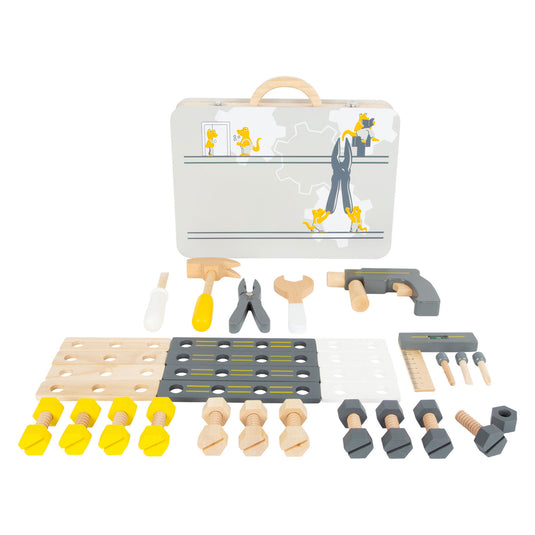 Small foot - houten gereedschapskoffer miniwob, 44dlg,