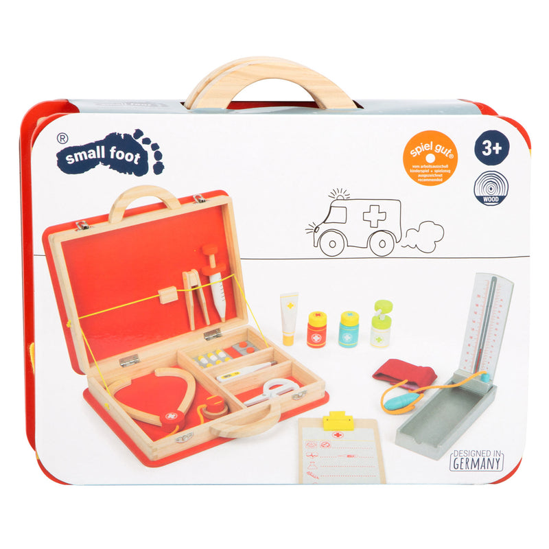 Load image into Gallery viewer, Small foot - houten dokterskoffer ehbo, 15dlg.
