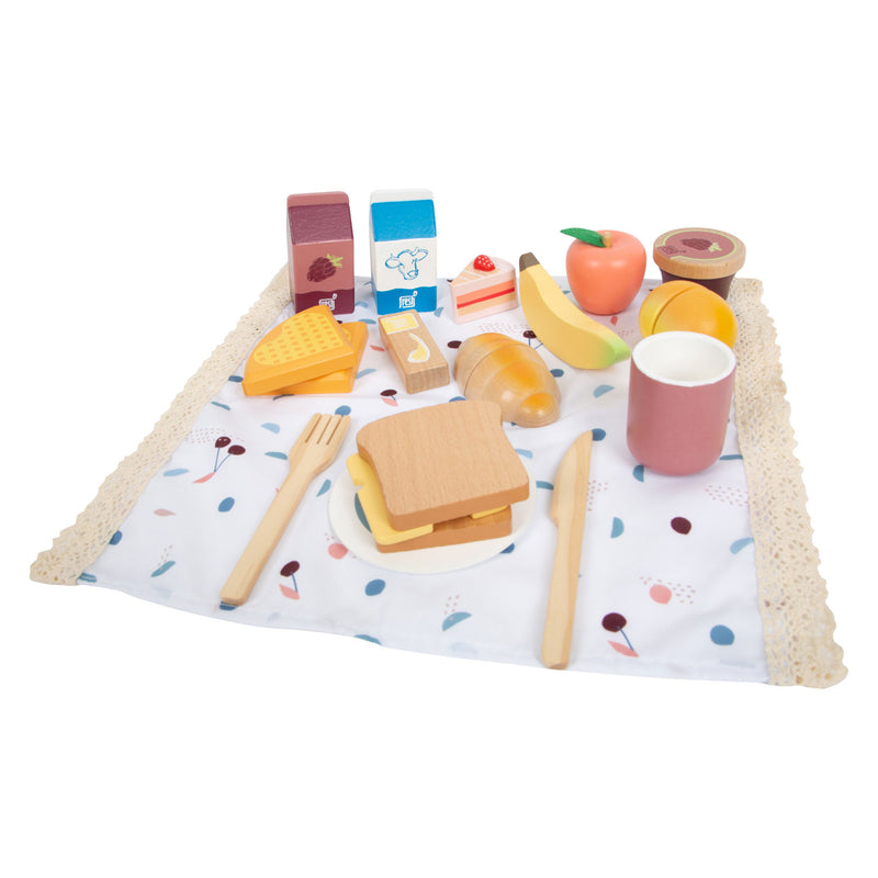 Load image into Gallery viewer, Small foot - picknickset met houten speeleten tasty, 26dlg.
