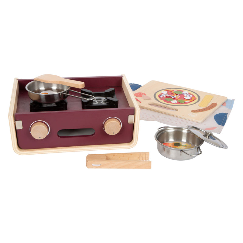 Load image into Gallery viewer, Small foot - houten camping speelkeuken tasty, 9dlg.
