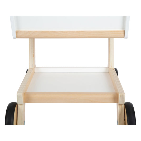 Small foot - houten supermarkt winkelwagen wit