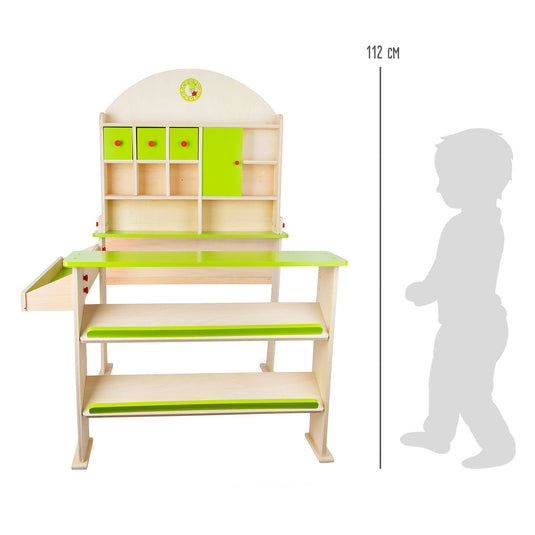 Small foot - houten markt en winkelkraam