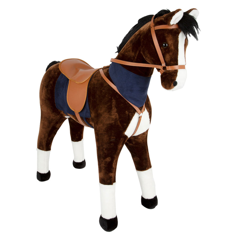 Load image into Gallery viewer, Small foot - rijpaard xl met geluid bruin
