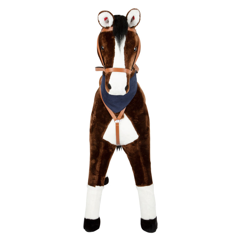 Load image into Gallery viewer, Small foot - rijpaard xl met geluid bruin
