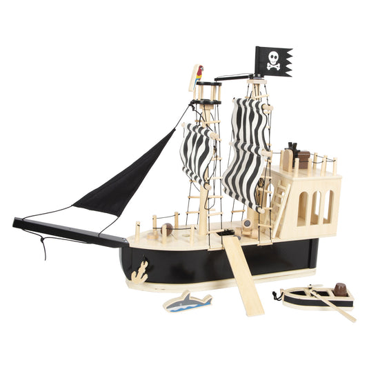 Small foot - houten poppenhuis piratenboot