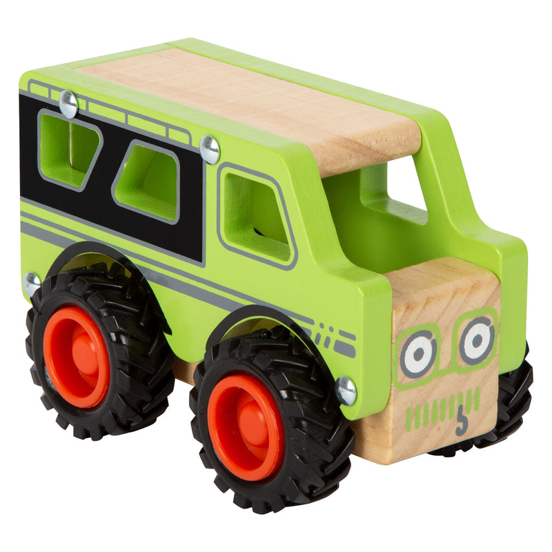 Load image into Gallery viewer, Small foot - houten off-road jeep groen
