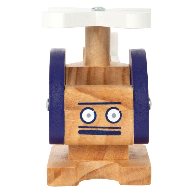 Load image into Gallery viewer, Small foot - houten helikopter blauw
