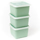 Dbp alaska diepvriesdozen vierkant 0.5l 3 stuks mintgroen
