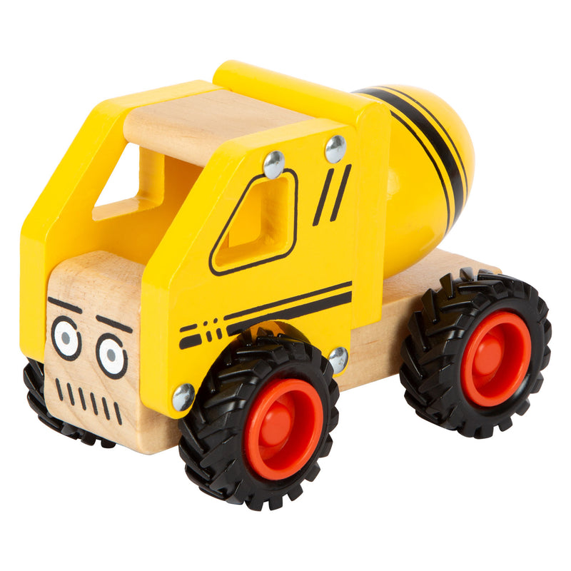 Load image into Gallery viewer, Small foot - houten cementvrachtwagen geel
