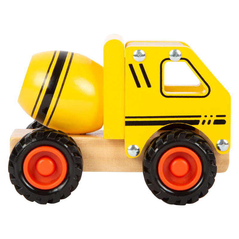 Load image into Gallery viewer, Small foot - houten cementvrachtwagen geel
