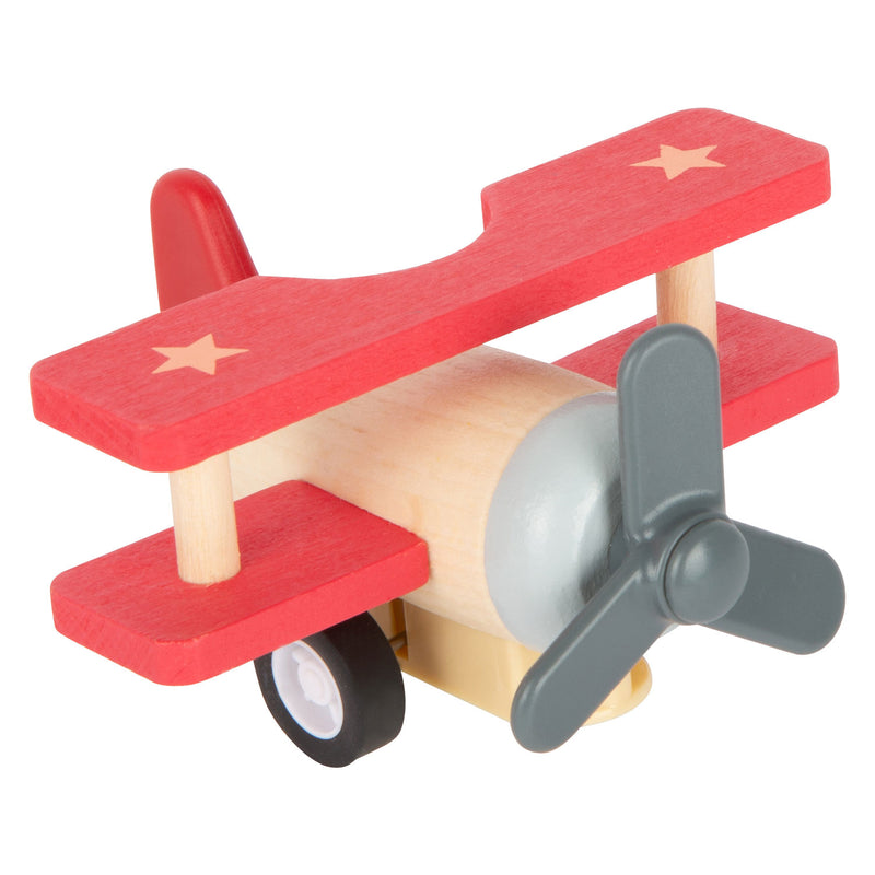 Load image into Gallery viewer, Small foot - houten pull-back vliegtuigen, set van 3
