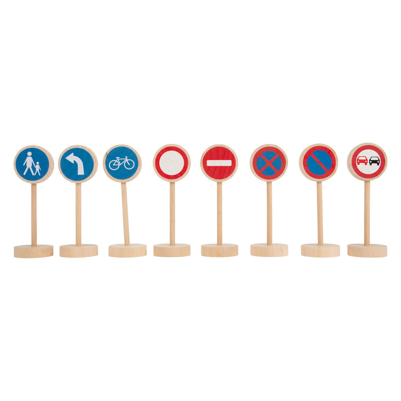 Load image into Gallery viewer, Small foot - houten mini verkeersbordenset, 25dlg.
