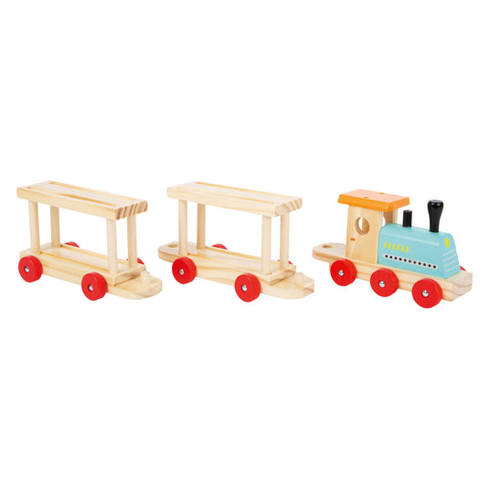 Small Foot Houten Trein Transporter met Auto's, 11dlg.