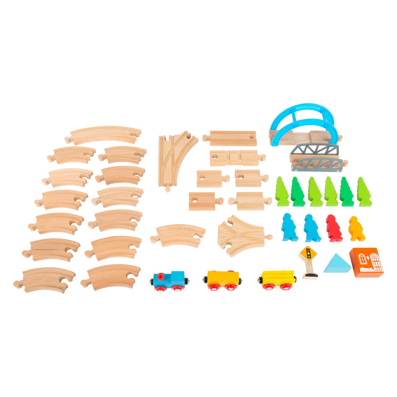Load image into Gallery viewer, Small foot - houten treinset big journey, 40dlg.
