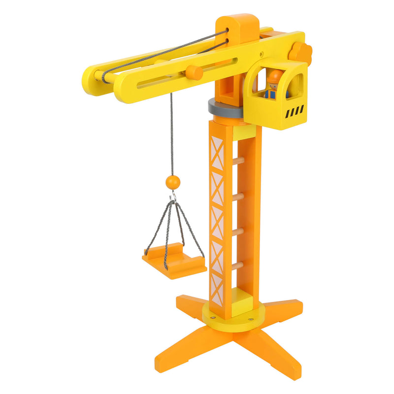 Load image into Gallery viewer, Small foot - houten kraan bouwplaats met accessoires, 14dlg.
