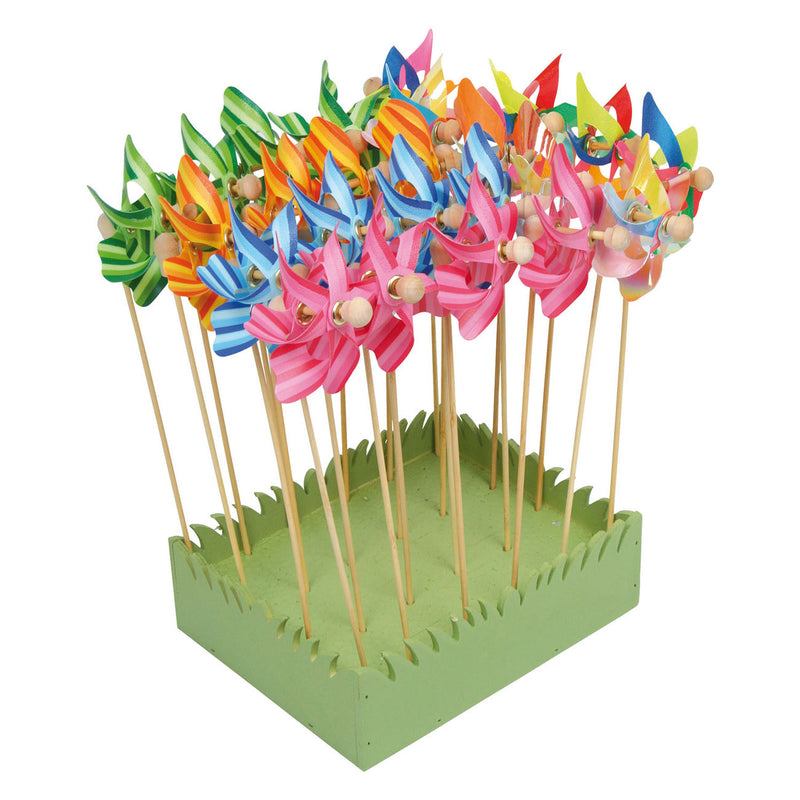 Load image into Gallery viewer, Small foot - windmolen met houten stok 28cm, 24st.
