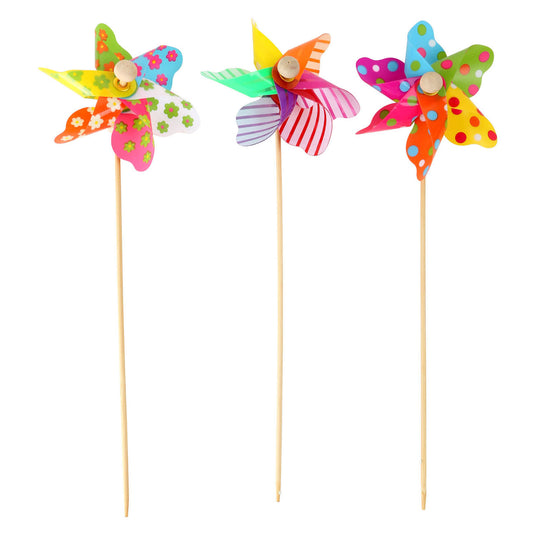 Small foot - houten windmolen bloemen 28cm, 24st.