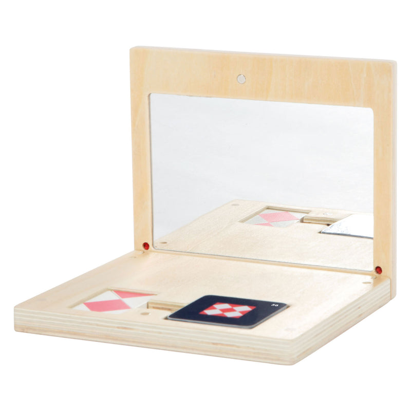 Load image into Gallery viewer, Small foot - houten symmetriespel met spiegel educatief
