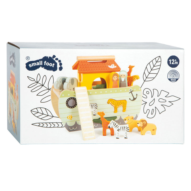 Load image into Gallery viewer, Small foot - houten vormenstoof ark van noach safari, 15dlg.
