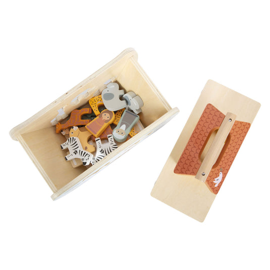 Small foot - houten vormenstoof ark van noach safari, 15dlg.