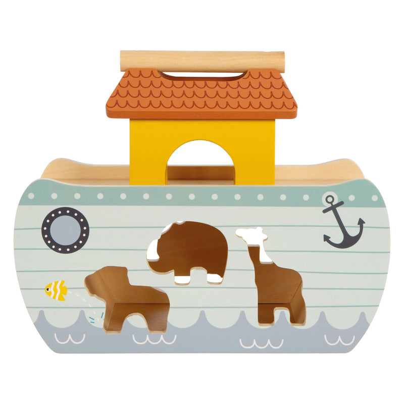 Load image into Gallery viewer, Small foot - houten vormenstoof ark van noach safari, 15dlg.
