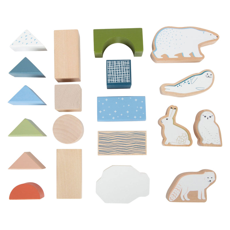 Load image into Gallery viewer, Small foot - houten bouwblokken arctic, 20dlg.
