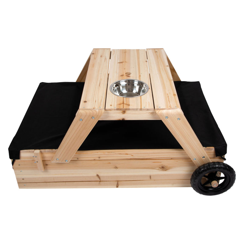 Load image into Gallery viewer, Small foot - zandbak met zitgedeelte en moddertafel
