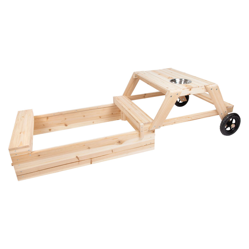 Load image into Gallery viewer, Small foot - zandbak met zitgedeelte en moddertafel
