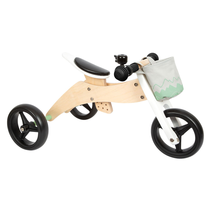 Load image into Gallery viewer, Small Foot - Houten Training Driewieler Loopfiets 2in1 Saliegroen
