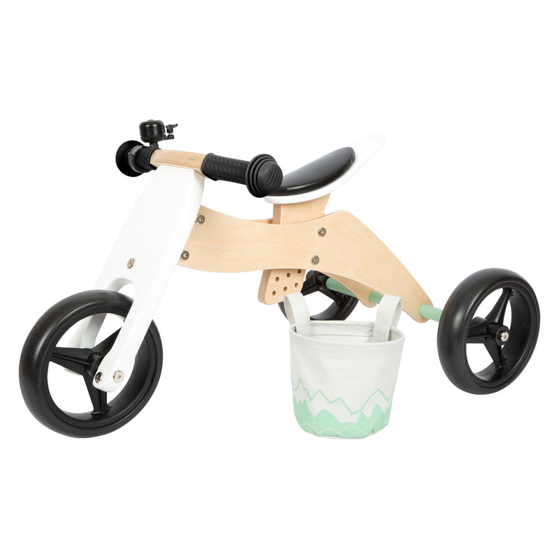 Load image into Gallery viewer, Small Foot - Houten Training Driewieler Loopfiets 2in1 Saliegroen
