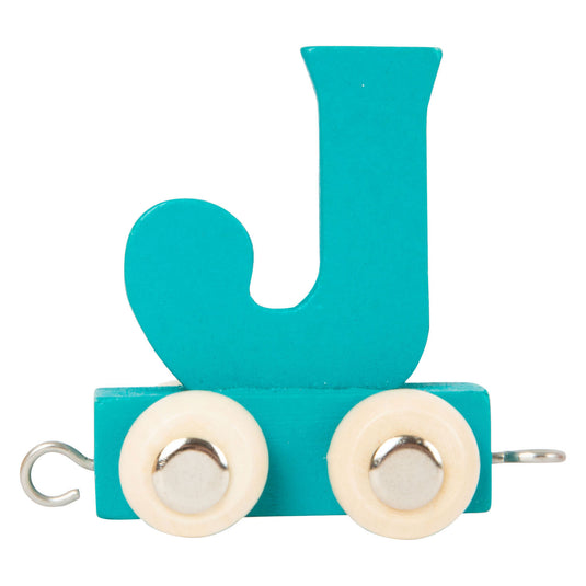 Small foot - houten lettertrein kleur - j