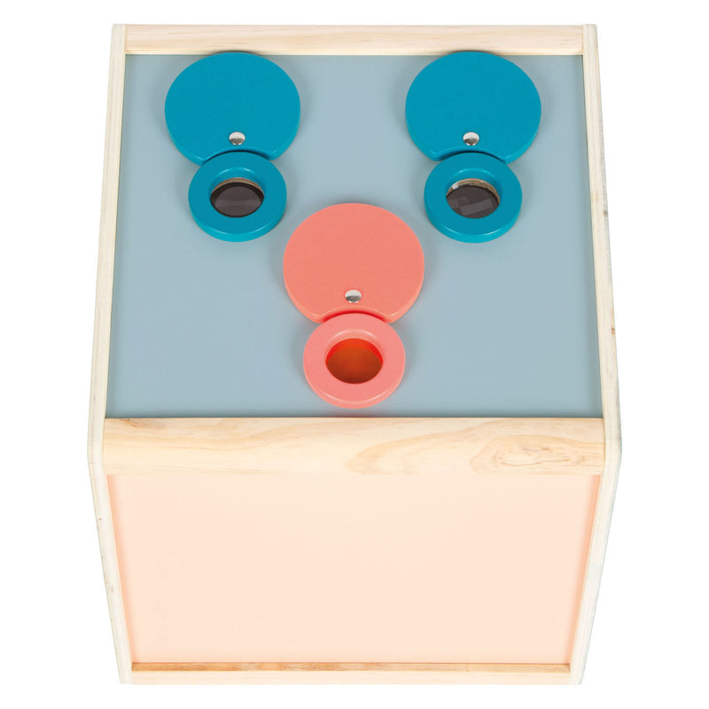 Load image into Gallery viewer, Small foot - houten sensorische voeldoos met lenzen zintuiglijk
