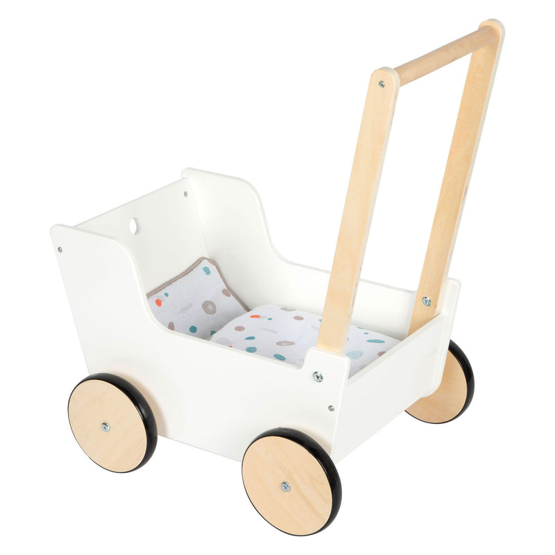 Load image into Gallery viewer, Small foot - houten duwpoppenwagen little button

